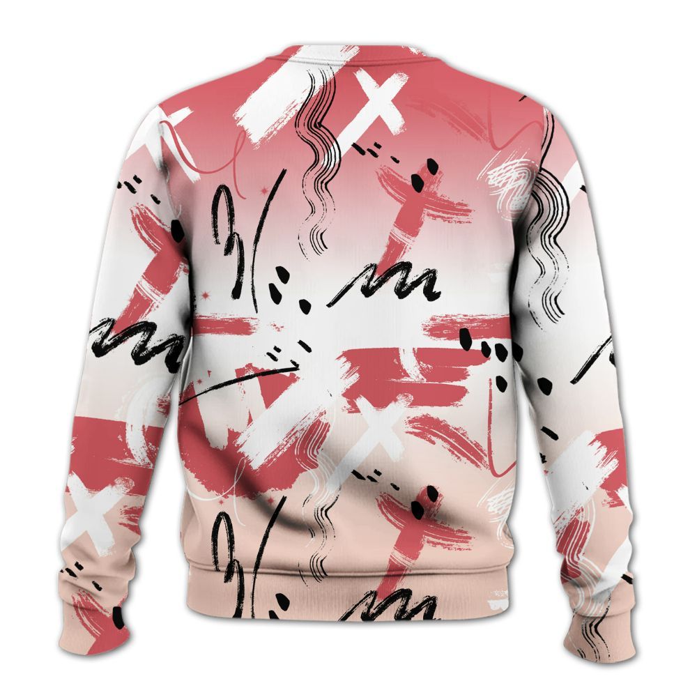 Sweatshirt To Match Washed Coral 2s Shirt, Money Hustle Grind Pray All Over Print