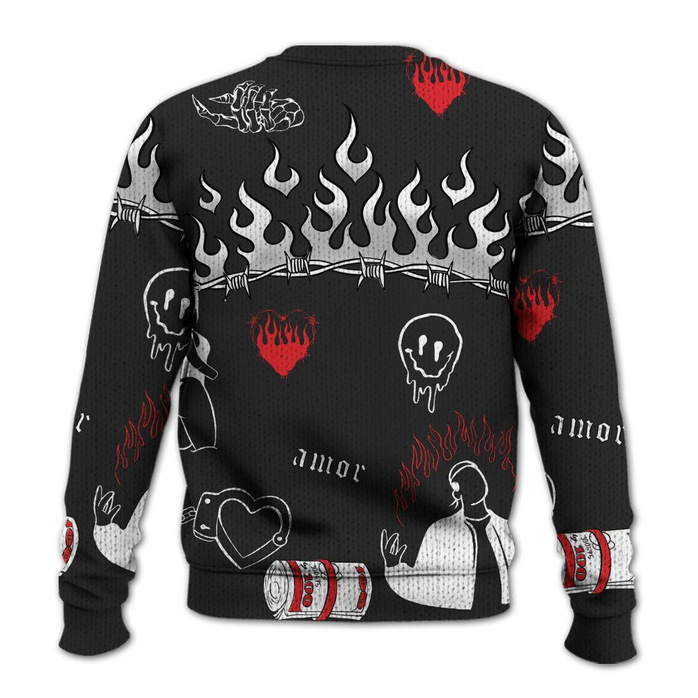 Knitted Sweater To Match Prime 93 Fire Red - Snake Trust No One