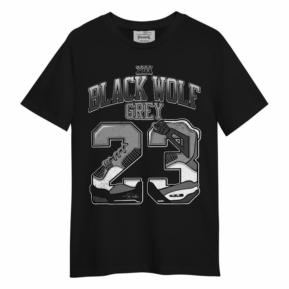 Shirt To Match Black Wolf Grey 12s - Number 23 Dirty 4s Unisex Shirt