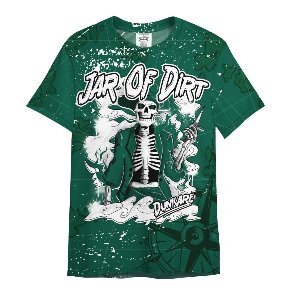 Shirt To Match Oxidized Green 4s - Skeleton Jar Of Dirt Retro All Over Print