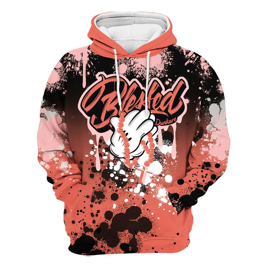 Hoodie To Match Low OG PSG 1s - God Blessed Ink Drip All Over Print