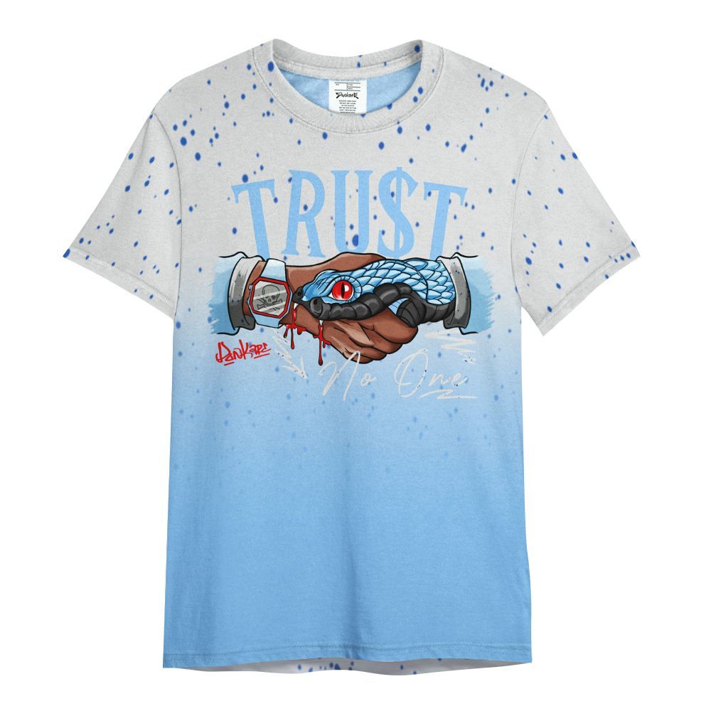 Shirt To Match University Blue 5s - Snake Trust No One Drip All Over Print