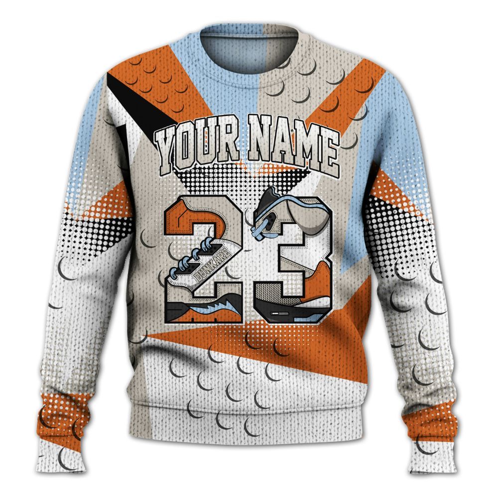 Knitted Sweater To Match SE Craft 5s - Poly Custom Name Number 23 5s