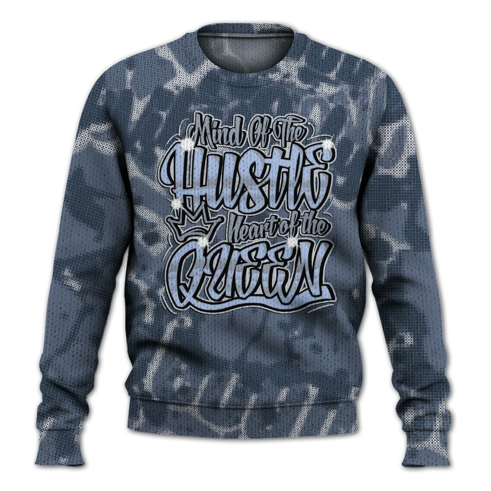 Knitted Sweater To Match Low Diffused Blue 11s - Hustles Heart Queens Street