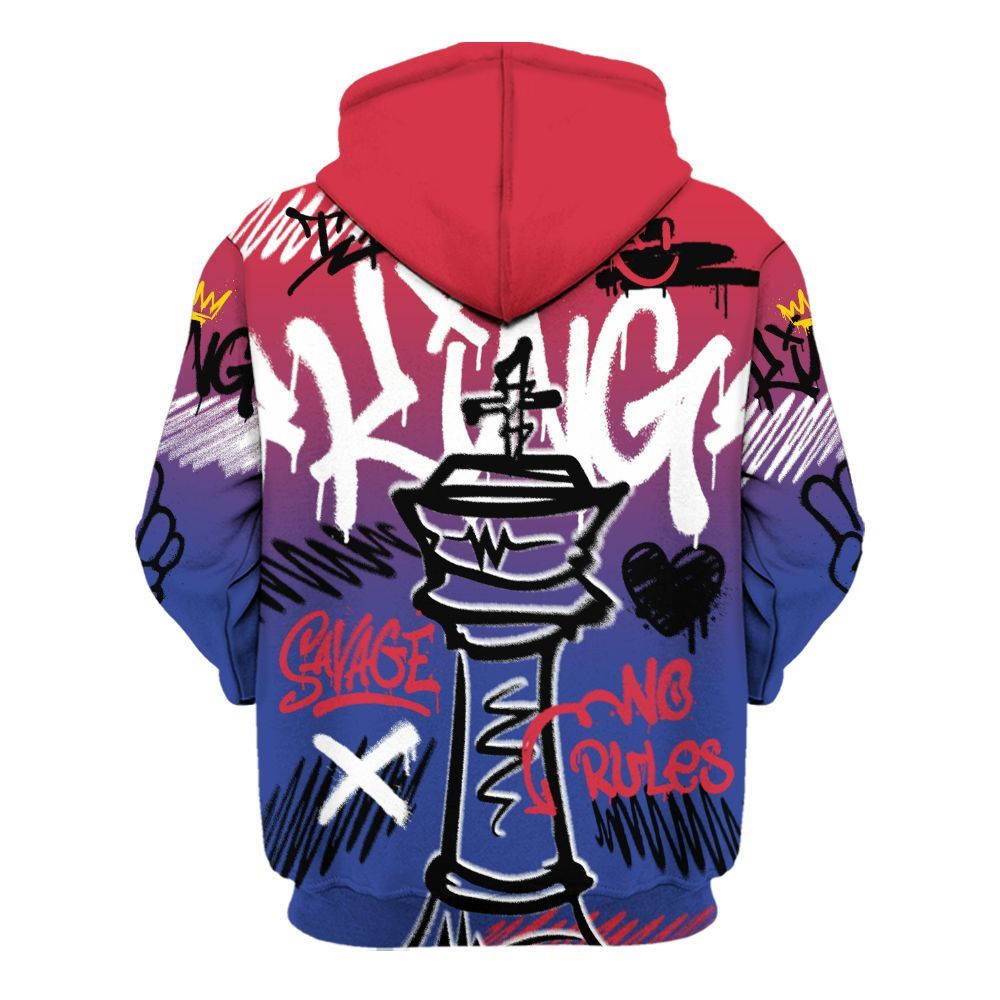 Hoodie To Match Air Griffey Max USA Red White Blue 1s - Street King Chess Streetwear All Over Print