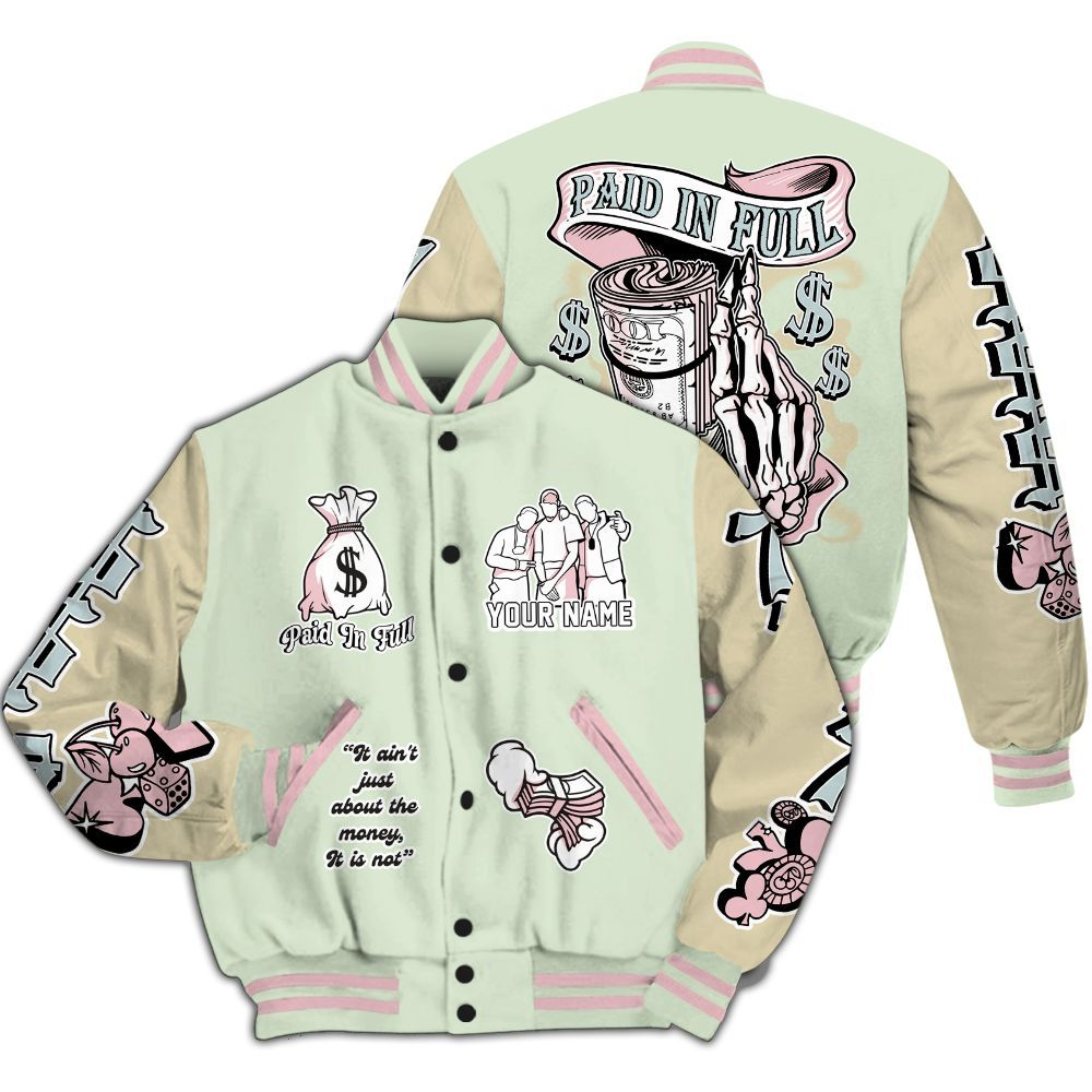 Varsity Jacket To Match Spring Is In The Air 3s - Paid In Full Baseball Varsity Jacket Custom Name All Over Print