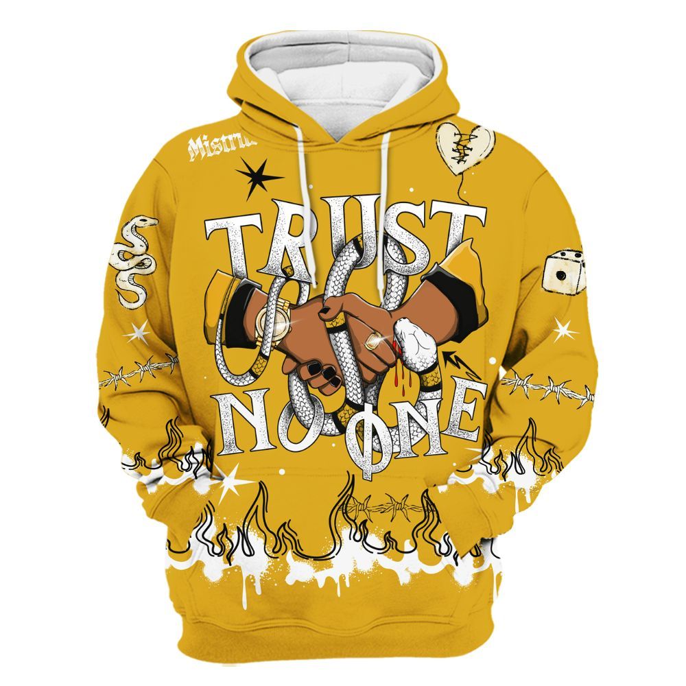 Hoodie To Match Vivid Sulfur 4s - Trust No One Snake-Bite Doodle Crayon All Over Print