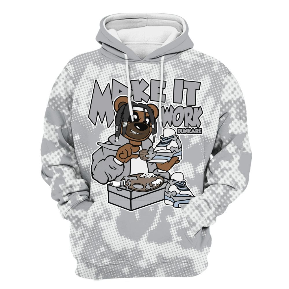 Hoodie To Match Low OG Wolf Grey 1s - Pull It Off Bear Street All Over Print