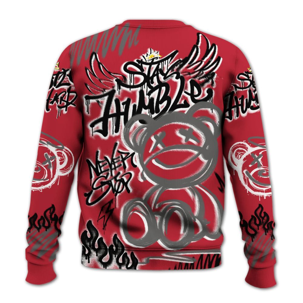 Sweatshirt To Match Red Flint 13s - Humble Drip Streetwear Graffity All Over Print