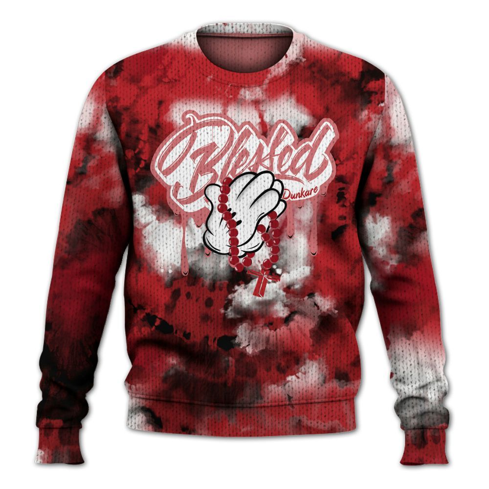 Knitted Sweater To Match Retro Cherry 12s - God Blessed Tie Dye