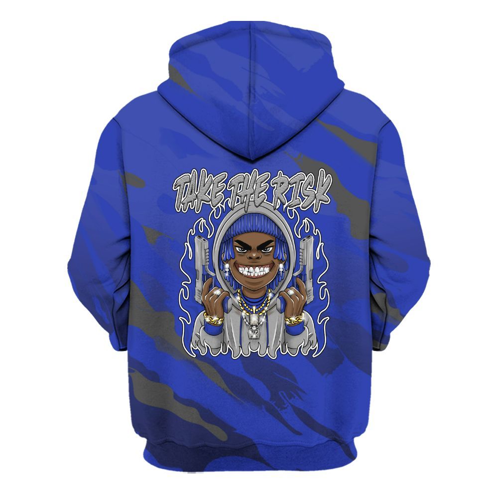 Hoodie To Match Air Max Plus Black Racer Blue - Take The Risk Colored All Over Print