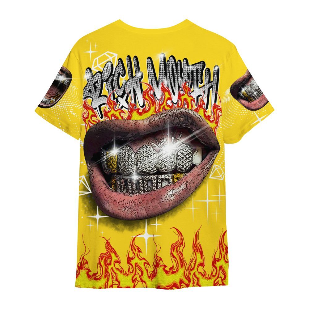 Shirt To Match Retro Thunder 4s - Rich Mouth Fire Rap Retro 90s All Over Print