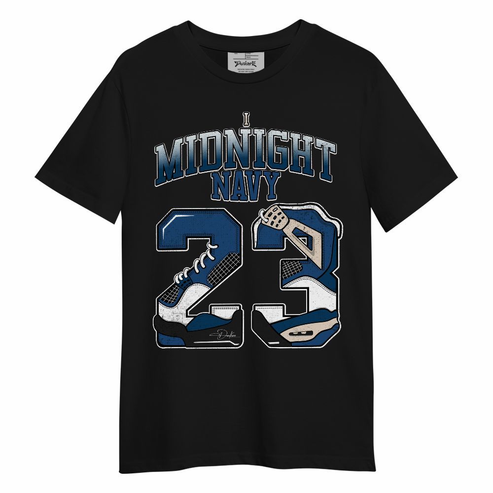 Shirt To Match High OG Midnight Navy 1s - Number 23 Dirty 4s Unisex Shirt