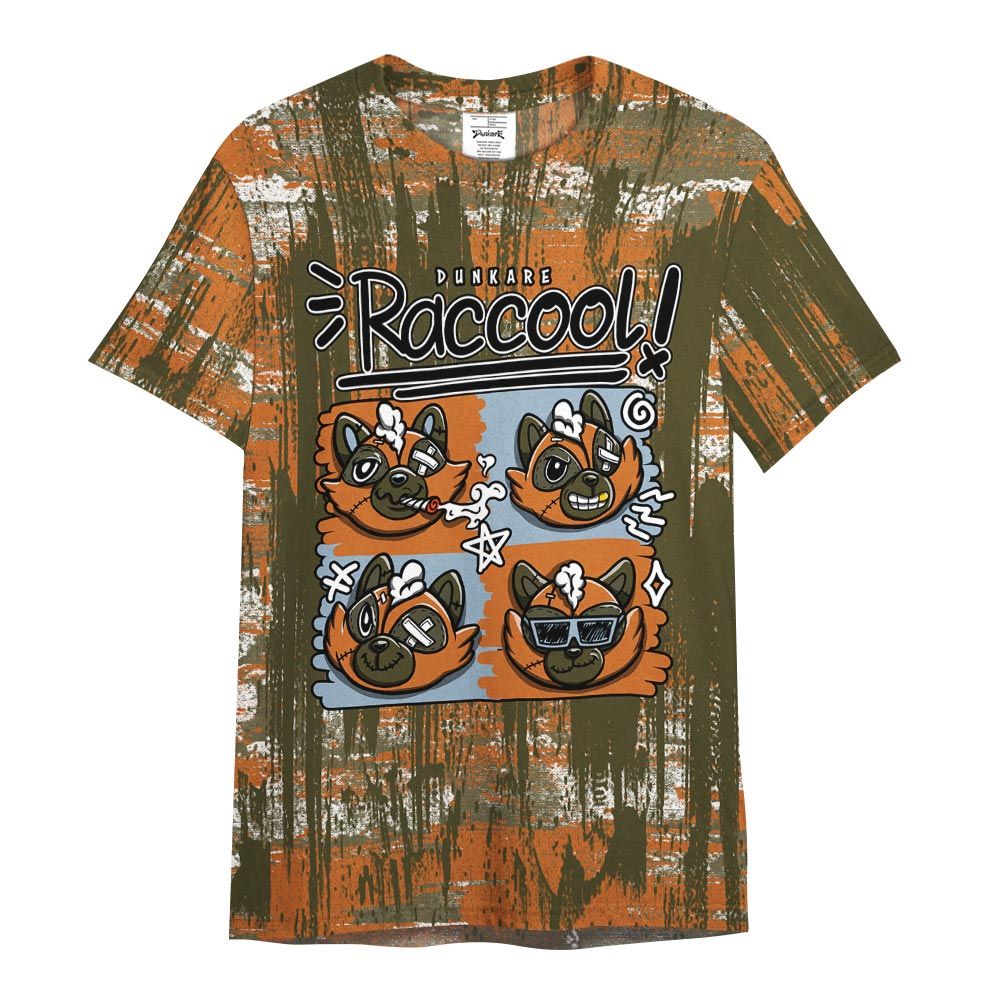 Shirt To Match Olive 5s - Raccool Raccoon Glitch Art Shirt Unisex