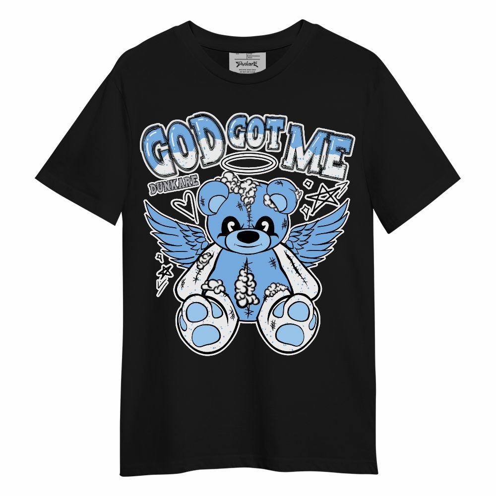 Shirt To Match University Blue 5s - Gods Guides Me Bear Unisex Shirt
