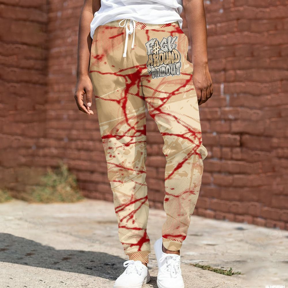 Sweatpant To Match Dunk Low Strawberry Waffle - F Around Find Out Graphic Profound All Over Print