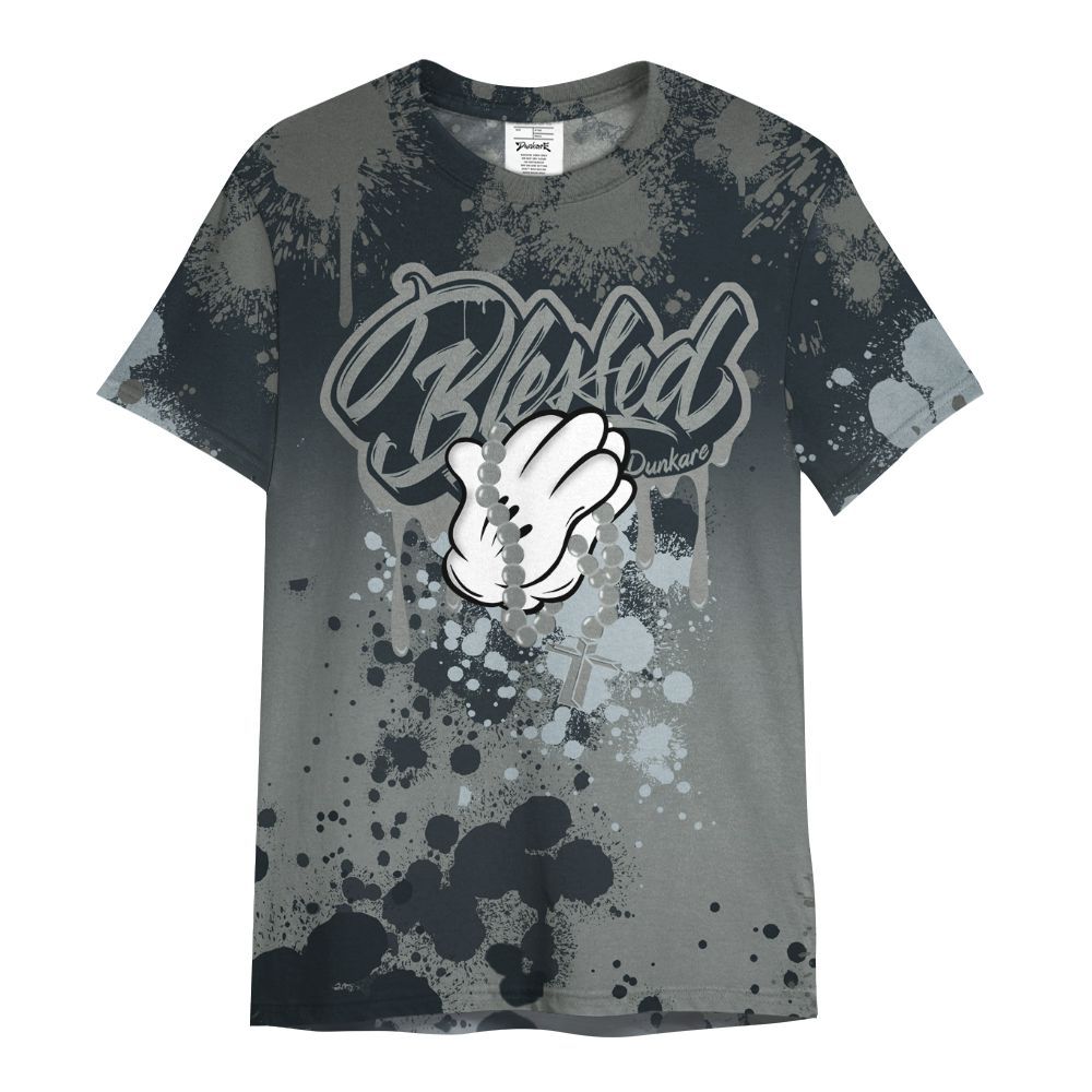Shirt To Match Retro Georgetown 6s - God Blessed Ink Drip All Over Print