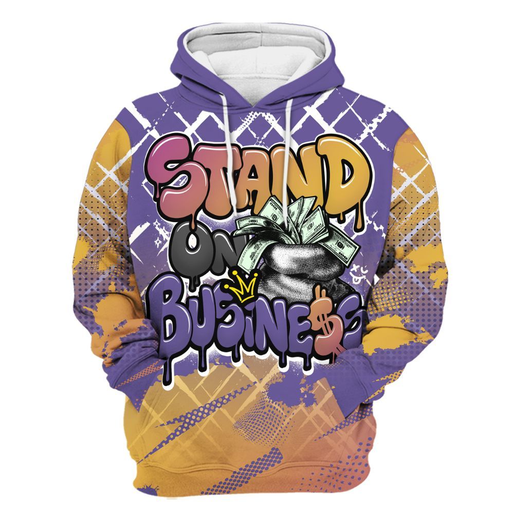 Hoodie To Match Book Sunset 1s - Halftone Stand Business Dripping All Over Print