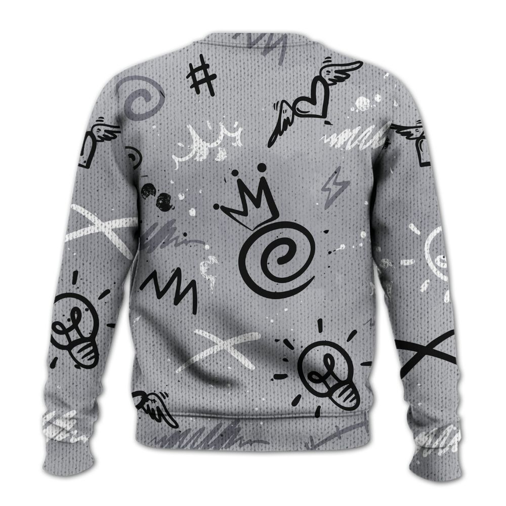 Knitted Sweater To Match Low Cement Grey 11s - Drip Been Di2ferent