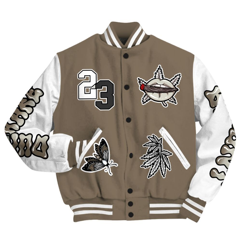 Varsity Jacket To Match Low OG Dark Mocha 1s - Bluntz Unique All Over Print