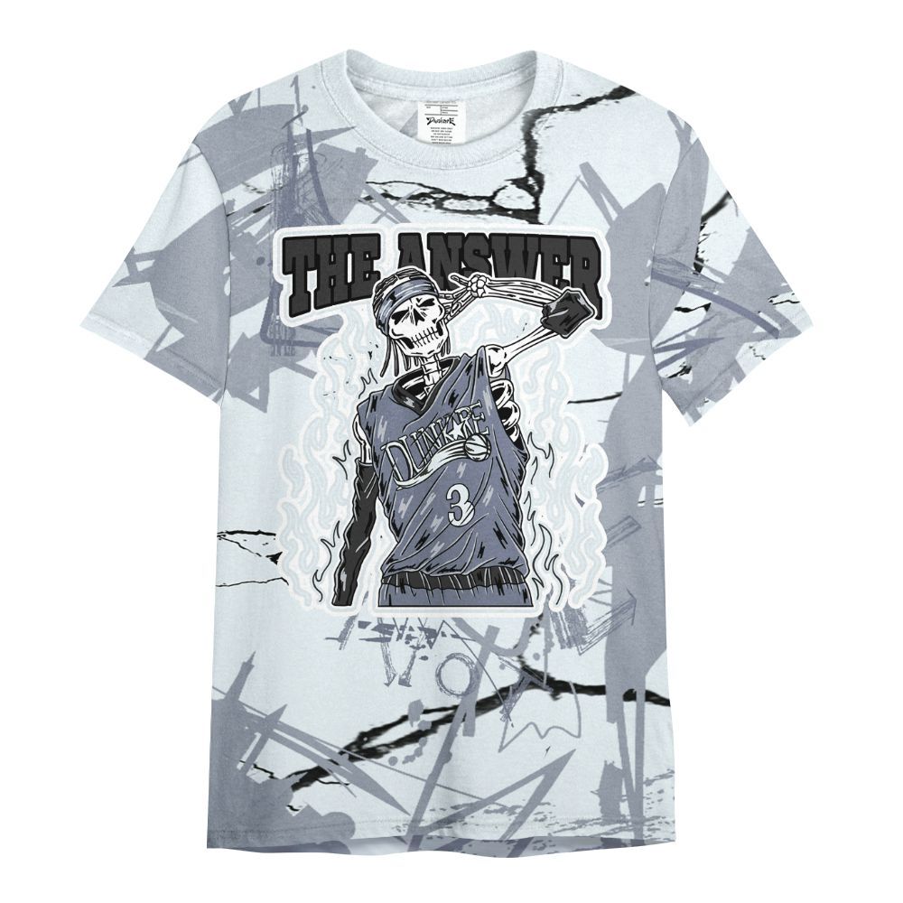 Shirt To Match Air Foamposite Jin Kazama - Allen Answer Skeleton Messyz All Over Print