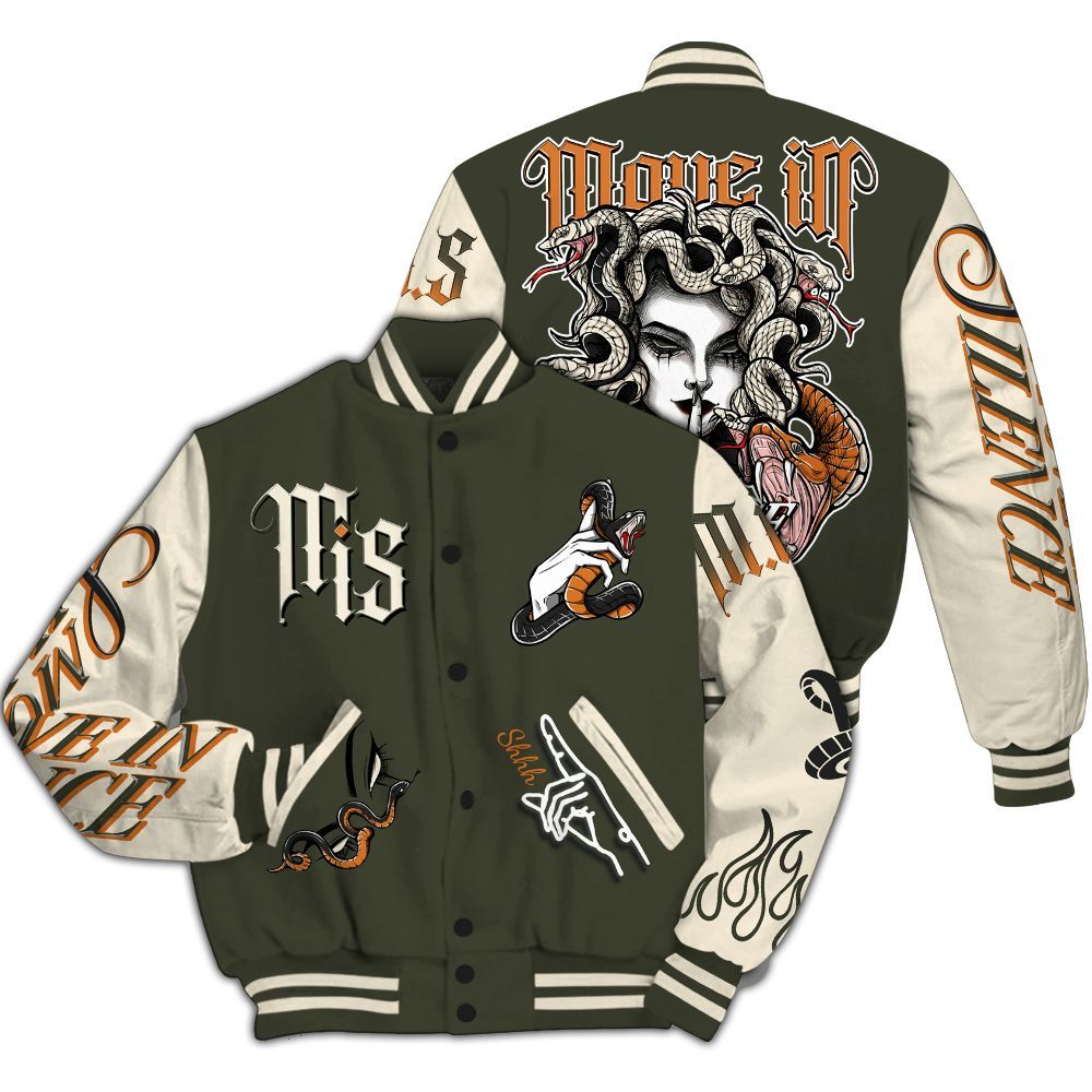 Varsity Jacket To Match Retro Undefeated 4s - Girl Move In Silence All Over Print