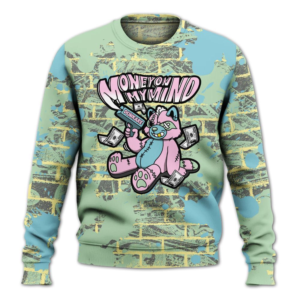 Sweatshirt To Match SB Dunk Low Visty - Money On My Mind Raccoon Brick All Over Print