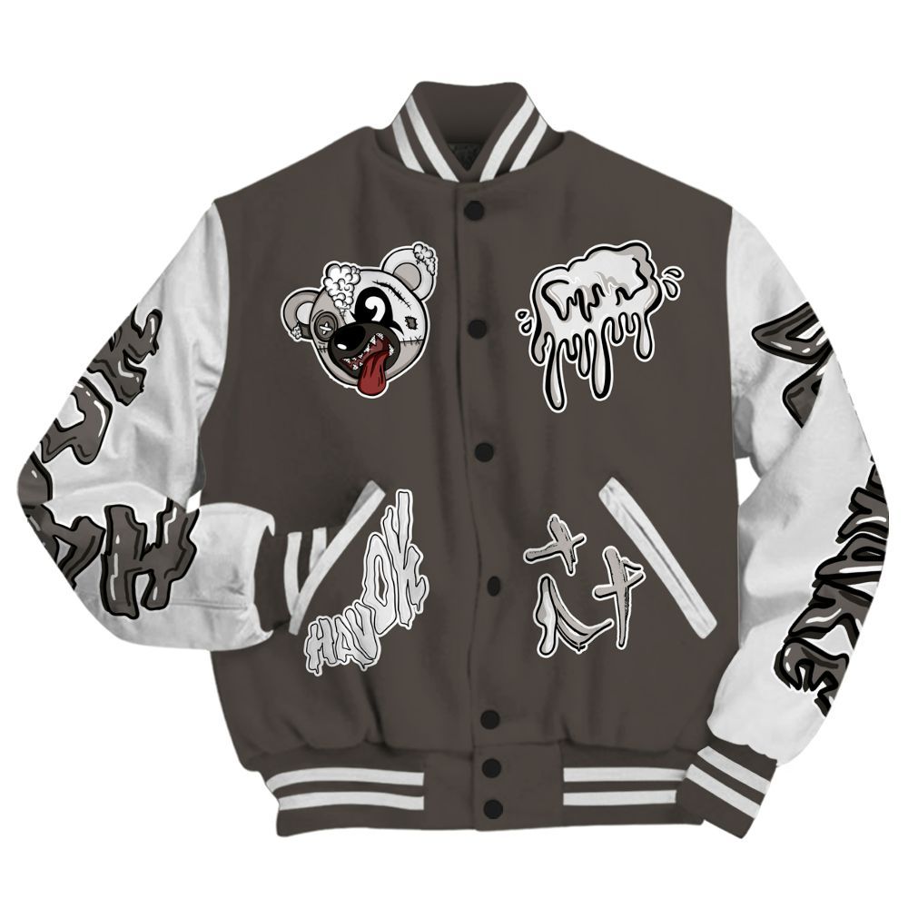Varsity Jacket To Match Baroque Brown 12s - Havok Bear All Over Print