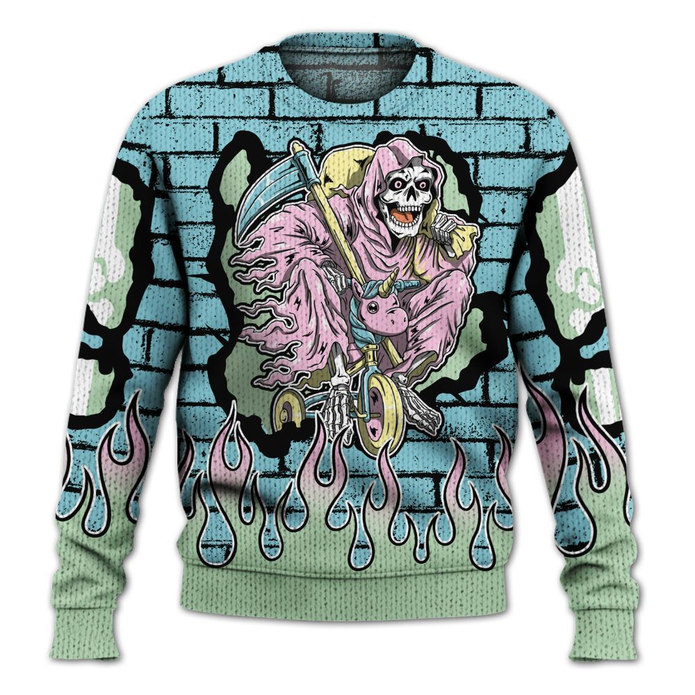 Knitted Sweater To Match SB Dunk Low Visty - Self Make Skeleton Crashed