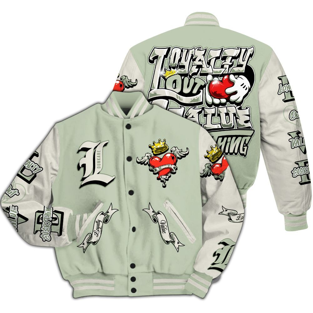 Varsity Jacket To Match Seafoam Sail 4s - Loyalty Out Value Streetwear All Over Print