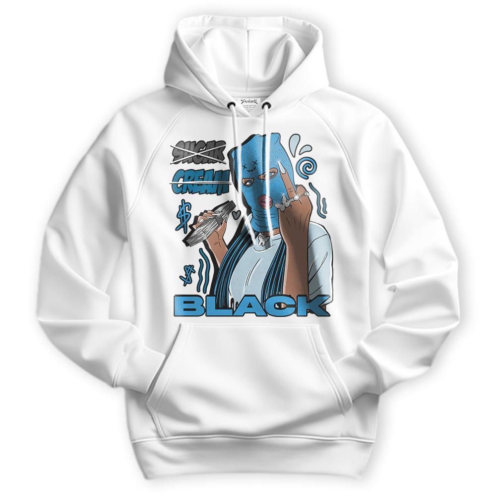 Sweatshirt To Match Powder Blue 9s Hoodie - Black Sugarcream Unique Hoodie Unisex