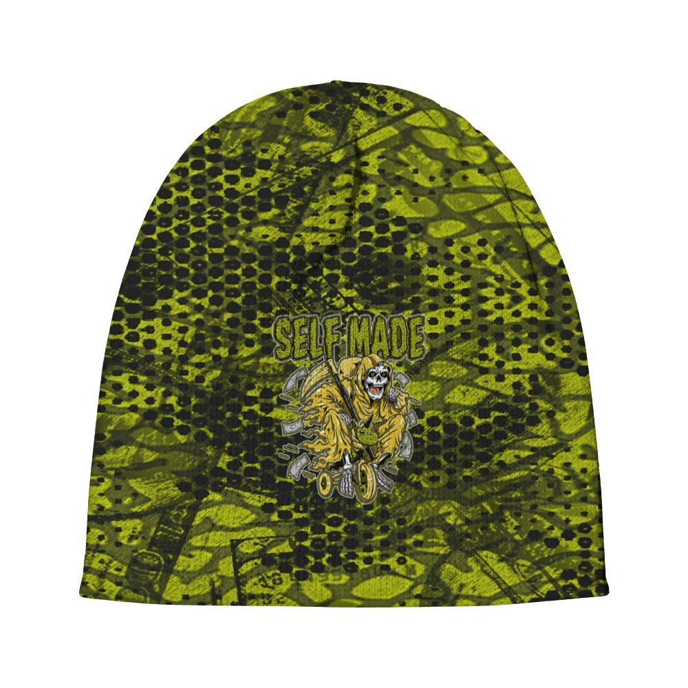 Beanie Hat To Match Dunk Low QS Halloween Skull - Self Make Skeleton Banknotes Art Graphic