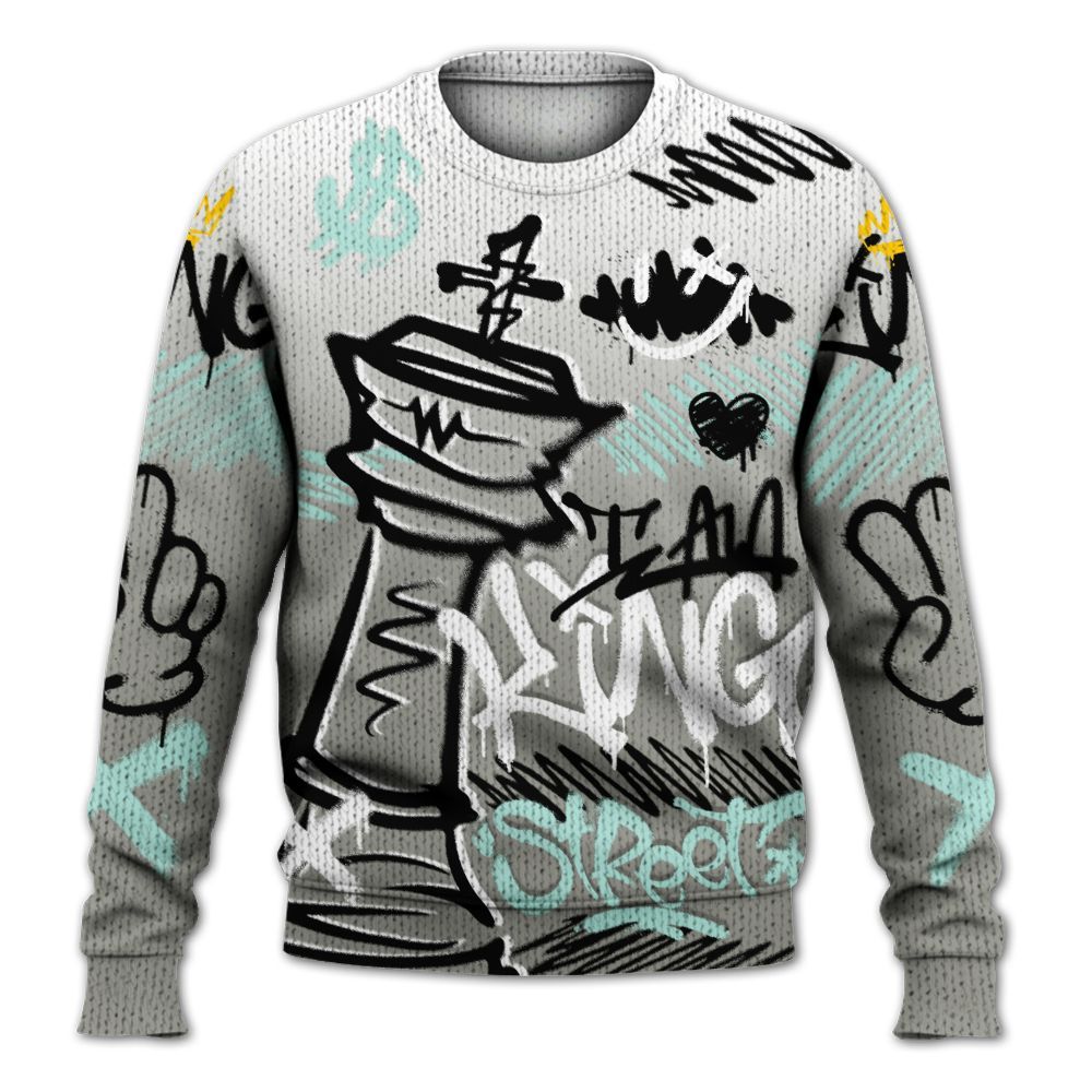 Knitted Sweater To Match Low OG Year Of The Snake 1s - Street King Chess Streetwear