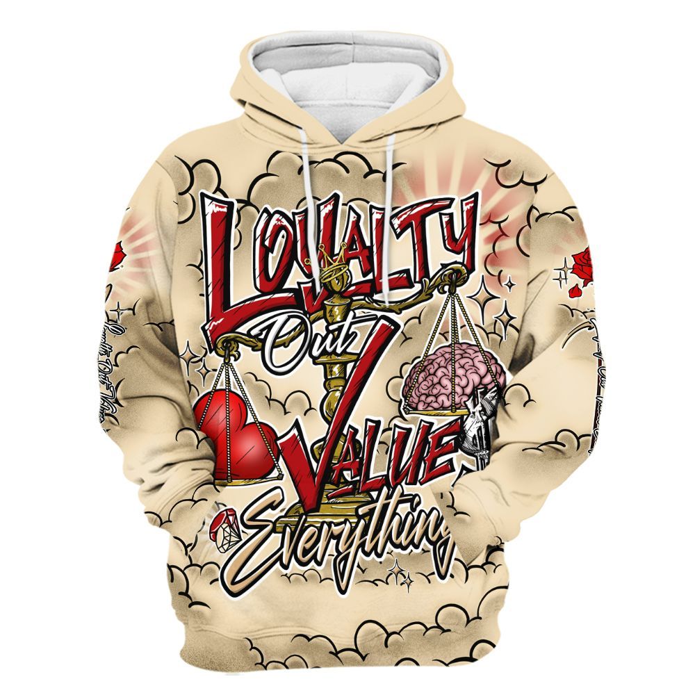 Hoodie To Match Dunk Low Strawberry Waffle - Loyalty Wins Everything All Over Print