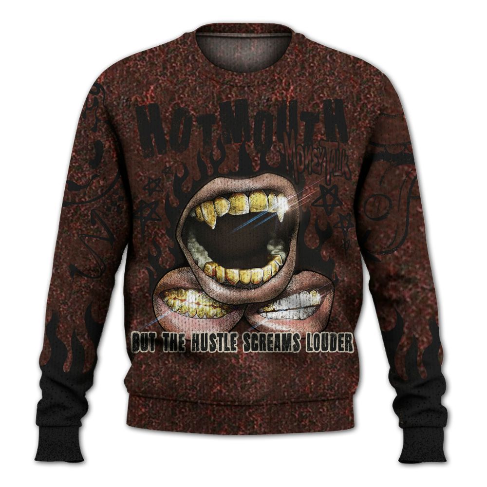 Knitted Sweater To Match Air Force 1 Low Halloween Skull 2024 - Mouth Burning Street Style