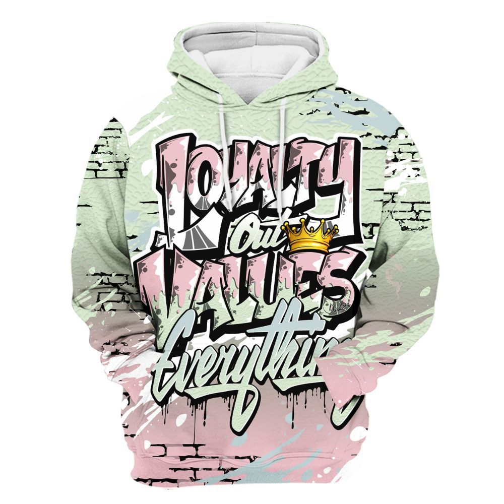 Hoodie To Match Spring Is In The Air 3s - Values Of Loyalty Drip All Over Print