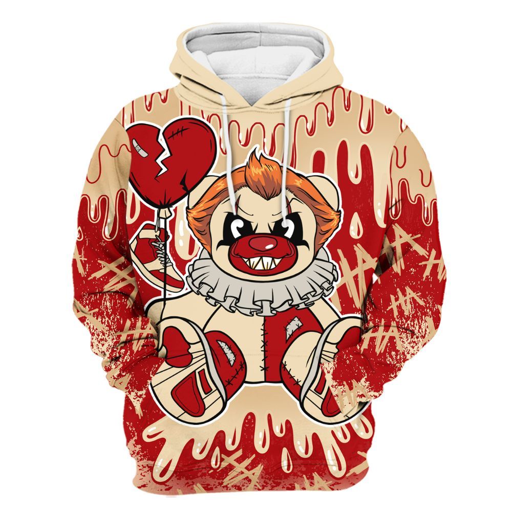 Hoodie To Match Dunk Low Strawberry Waffle - Shoe Game Bear Drip All Over Print