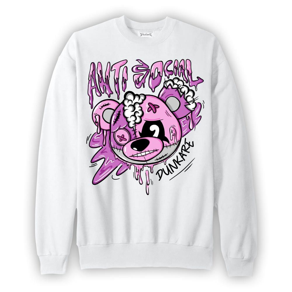 Sweatshirt To match Hyper Violet 4s Sweatshirt - Hate Social Bear Graphic