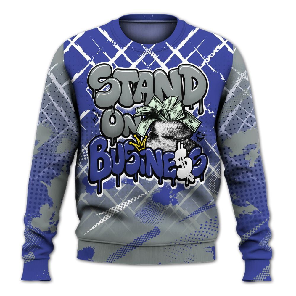 Sweatshirt To Match Shox TL Royal - Halftone Stand Business Dripping All Over Print
