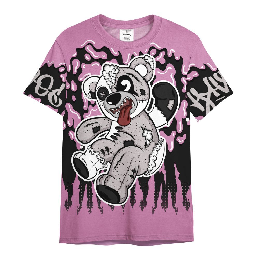Shirt To Match Neutral Grey Black White Orchid 4s - Havok Bear Dripping All Over Print