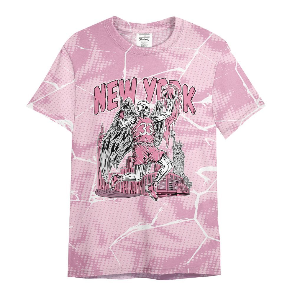 Shirt To Match Orchid 4s - Ewing Era Skeleton Crack All Over Print