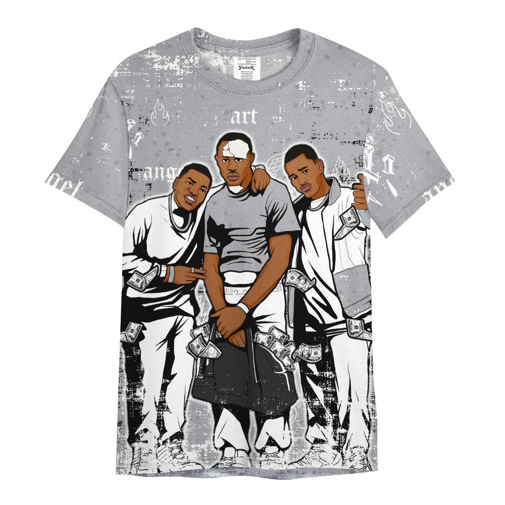 Shirt To Match White Cement 4s - Paid In Full Money All Over Print