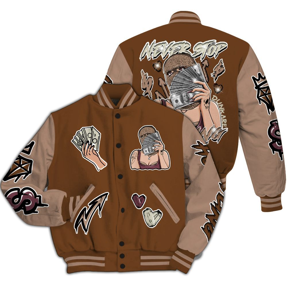 Varsity Jacket To Match Archaeo Brown 3s - Hustling Unique All Over Print
