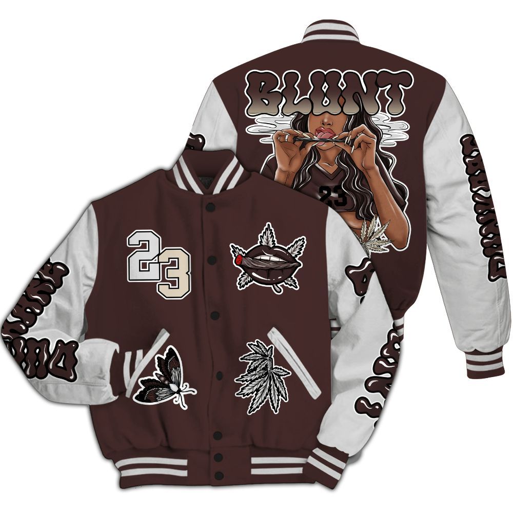 Varsity Jacket To Match Burgundy Crush 3s - Bluntz Unique All Over Print