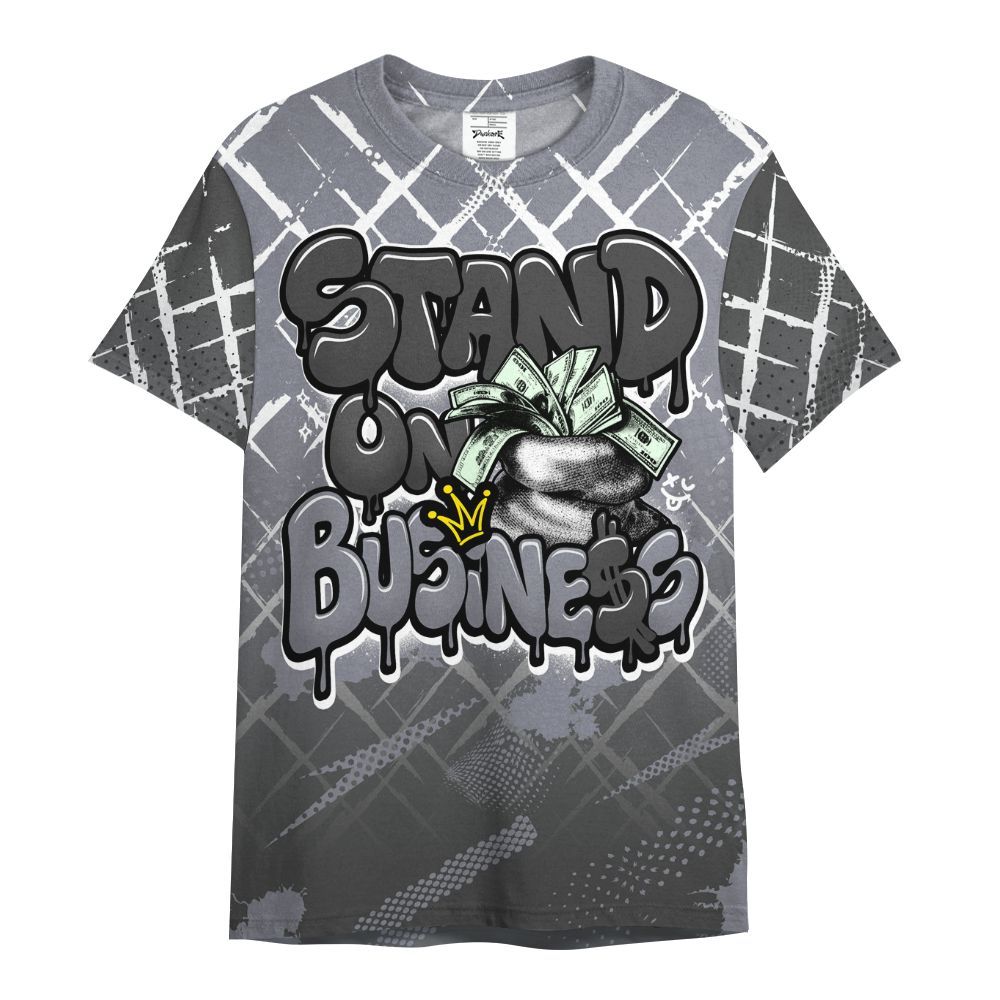 Shirt To Match Retro Black Flint 13s - Halftone Stand Business Dripping All Over Print