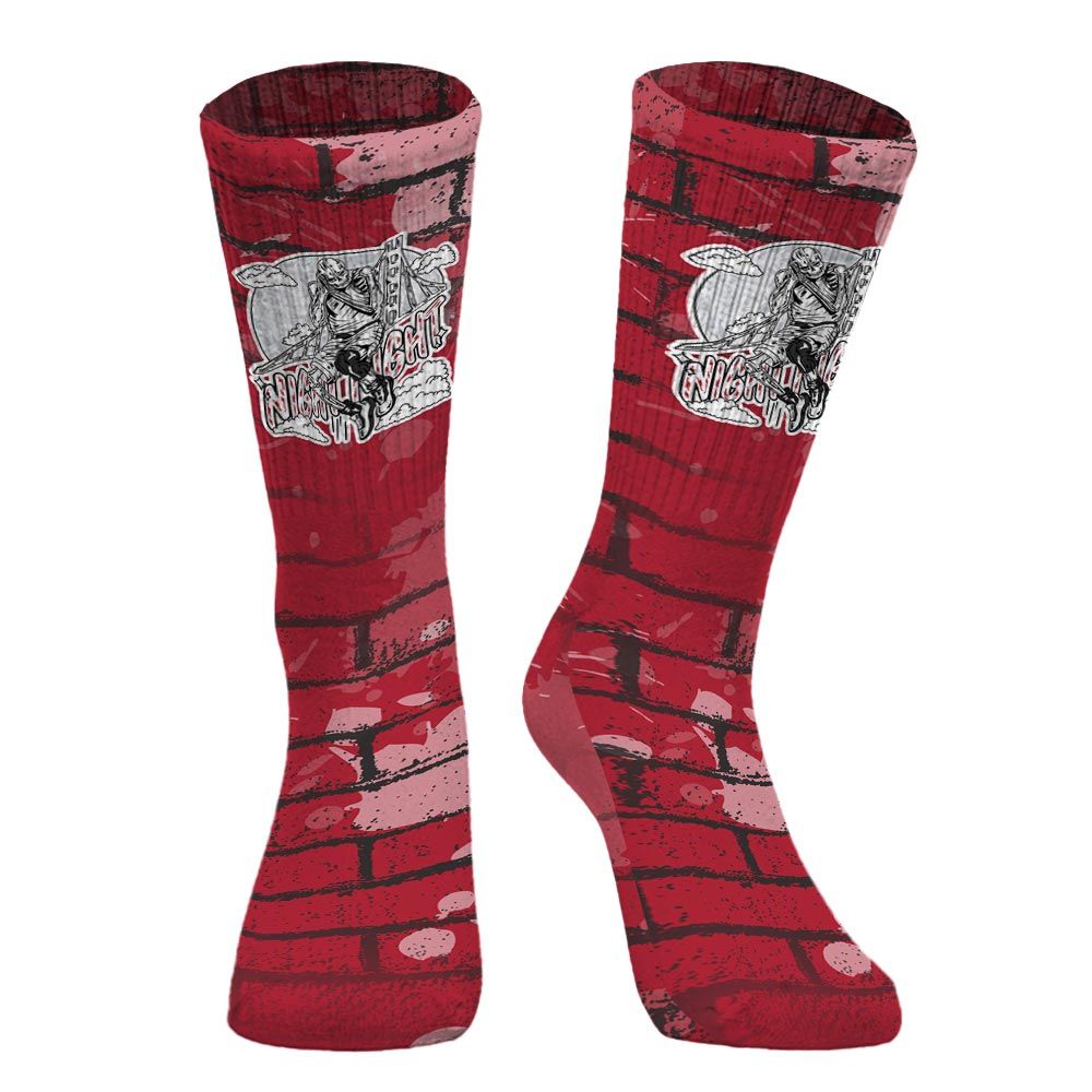 Sock To Match Black Toe 14s - Seeya Skeleton Brick