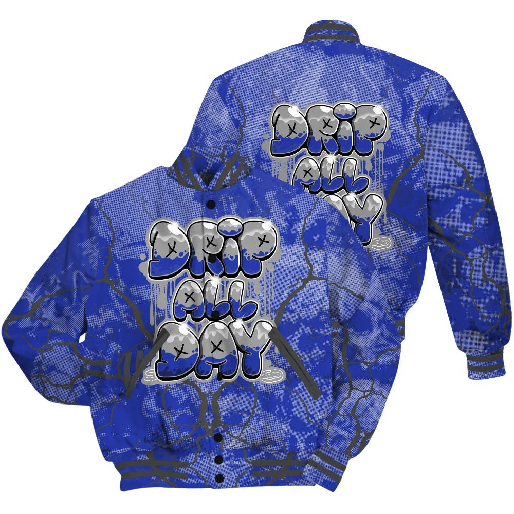 Varsity Jacket To Match Air Max Plus Black Racer Blue Shirt - DRIPPIN Days Graphic Halloween All Over Print