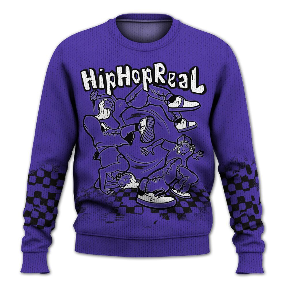 Knitted Sweater To Match Field Purple 12s - Feel Life Street Style