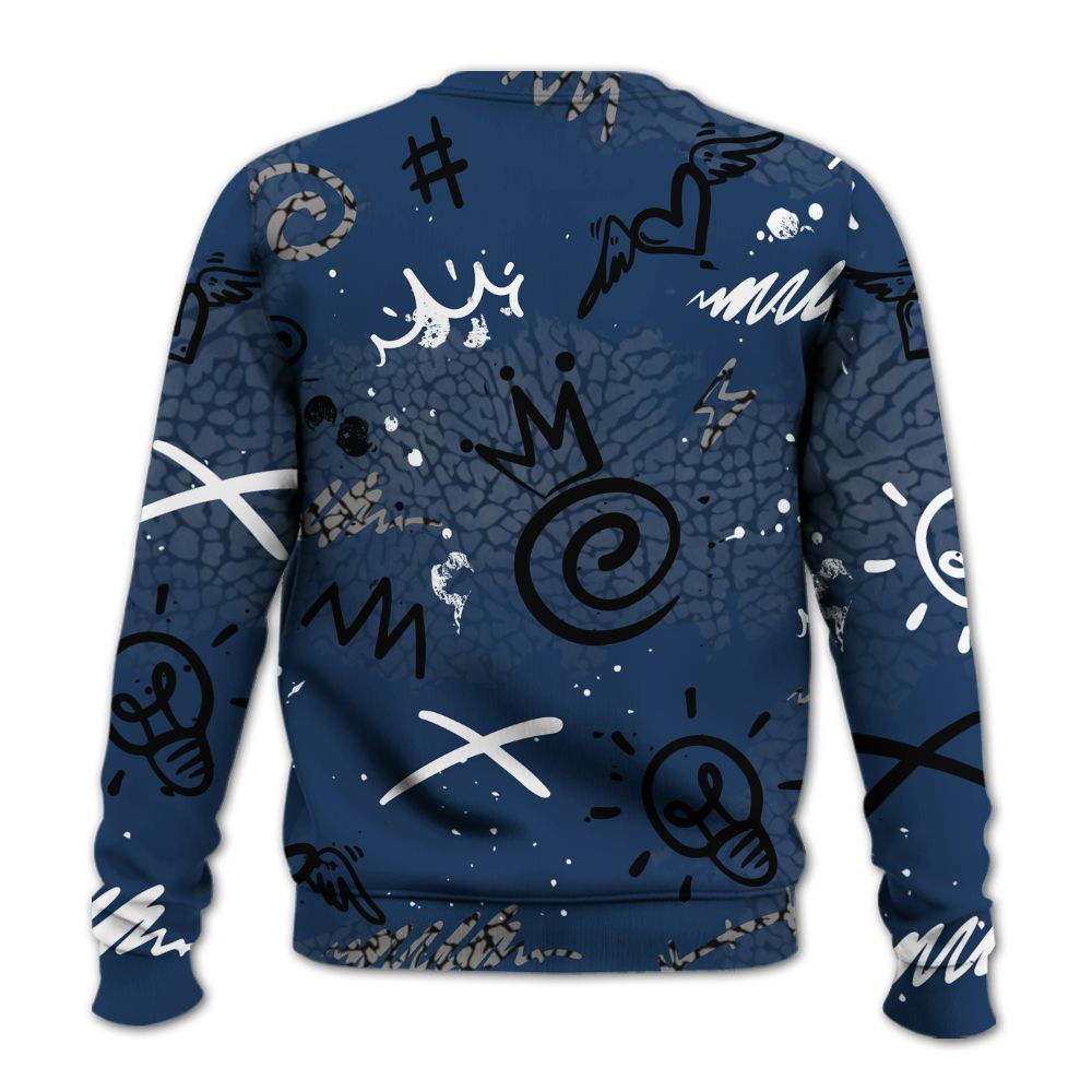 Sweatshirt To Match SP Sport Royal 3s - Drip Been Di2ferent All Over Print