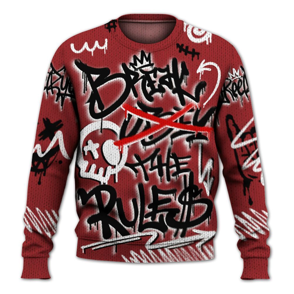 Knitted Sweater To Match Alternate Flu Game 12s - Break Rules Streetwear